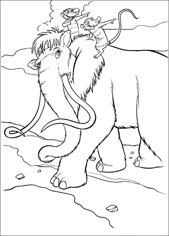 Plansa de colorat cu Ice Age 8 40